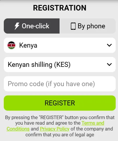 Register WinWin in 1 Click