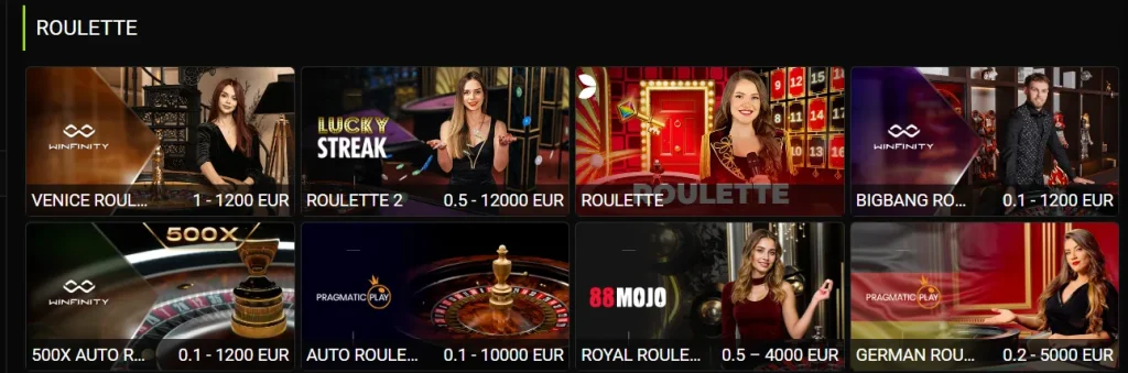 Play Live Casino games with live Dealers at WinWin